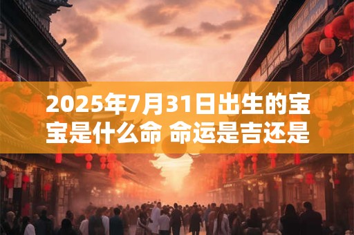 2025年7月31日出生的宝宝是什么命 命运是吉还是凶