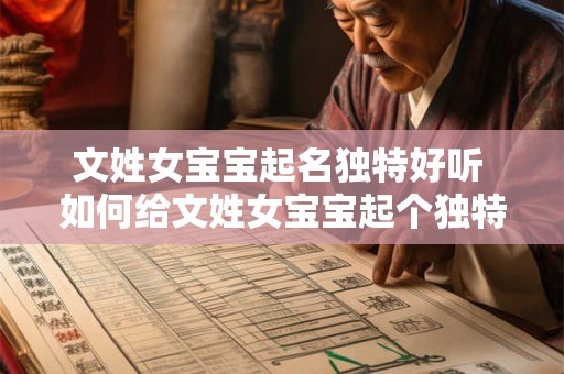 文姓女宝宝起名独特好听 如何给文姓女宝宝起个独特好听的名字