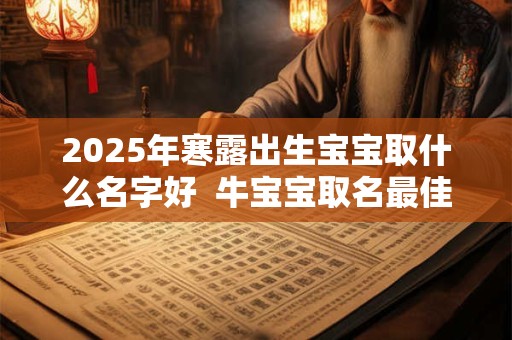 2025年寒露出生宝宝取什么名字好  牛宝宝取名最佳字
