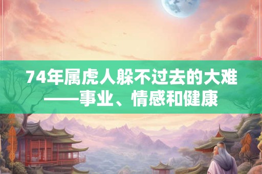 74年属虎人躲不过去的大难——事业、情感和健康