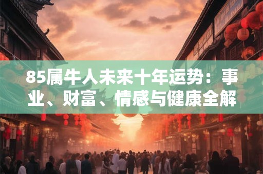 85属牛人未来十年运势：事业、财富、情感与健康全解析