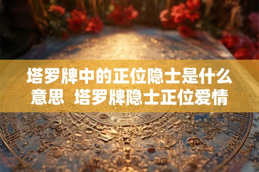 塔罗牌中的正位隐士是什么意思  塔罗牌隐士正位爱情什么意思