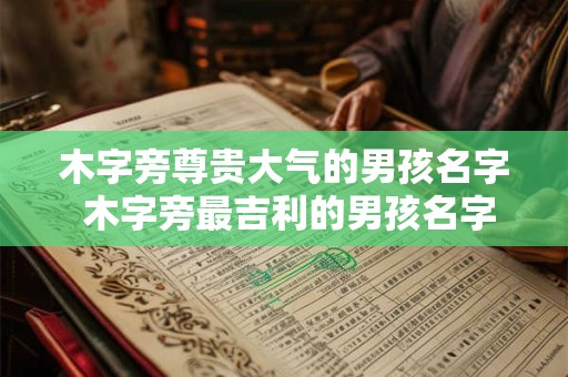 木字旁尊贵大气的男孩名字 木字旁最吉利的男孩名字大全
