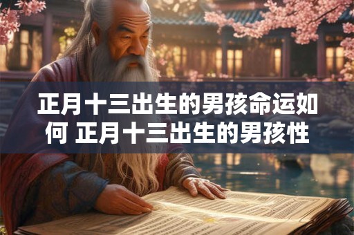 正月十三出生的男孩命运如何 正月十三出生的男孩性格分析