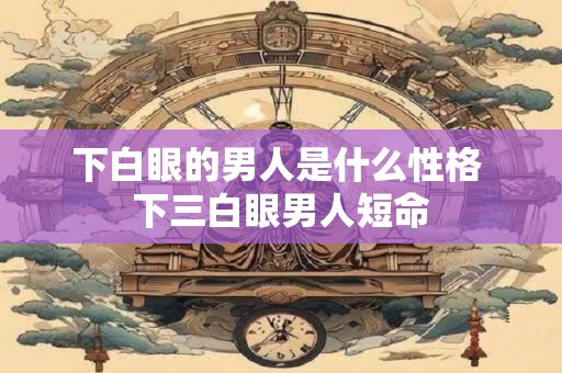 下白眼的男人是什么性格 下三白眼男人短命