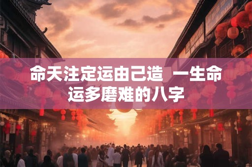 命天注定运由己造  一生命运多磨难的八字