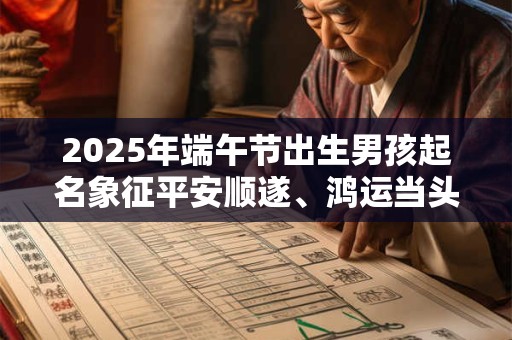 2025年端午节出生男孩起名象征平安顺遂、鸿运当头