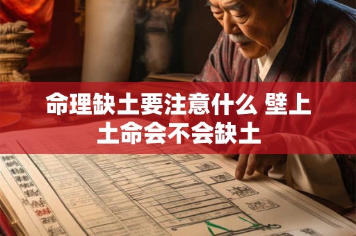 命理缺土要注意什么 壁上土命会不会缺土