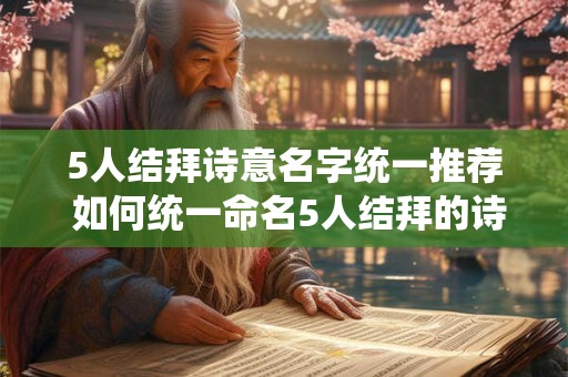 5人结拜诗意名字统一推荐 如何统一命名5人结拜的诗意名字