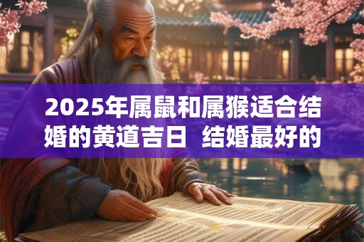2025年属鼠和属猴适合结婚的黄道吉日  结婚最好的日子