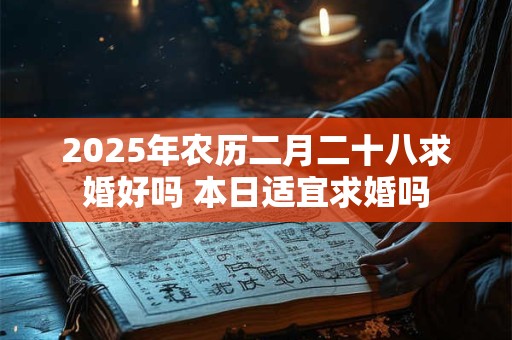 2025年农历二月二十八求婚好吗 本日适宜求婚吗