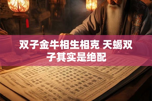 双子金牛相生相克 天蝎双子其实是绝配
