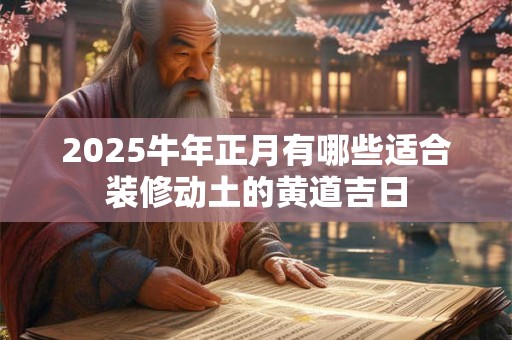 2025牛年正月有哪些适合装修动土的黄道吉日