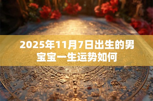 2025年11月7日出生的男宝宝一生运势如何