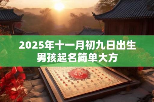 2025年十一月初九日出生男孩起名简单大方
