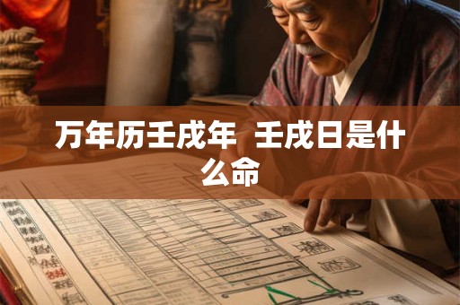 万年历壬戌年  壬戌日是什么命
