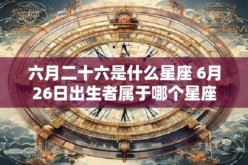 六月二十六是什么星座 6月26日出生者属于哪个星座