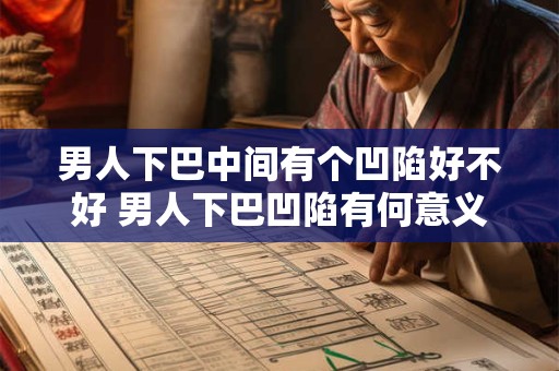 男人下巴中间有个凹陷好不好 男人下巴凹陷有何意义