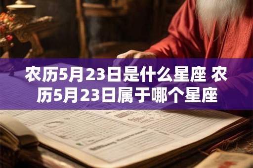 农历5月23日是什么星座 农历5月23日属于哪个星座