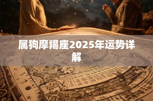 属狗摩羯座2025年运势详解