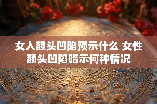 女人额头凹陷预示什么 女性额头凹陷暗示何种情况 女人额头凹陷预示什么 女性额头凹陷暗示何种情况