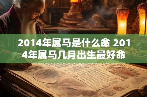 2014年属马是什么命 2014年属马几月出生最好命