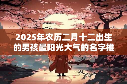 2025年农历二月十二出生的男孩最阳光大气的名字推荐