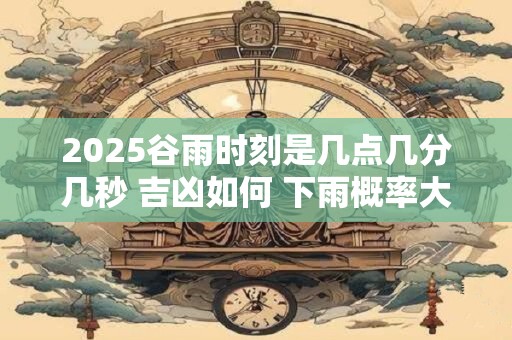 2025谷雨时刻是几点几分几秒 吉凶如何 下雨概率大吗