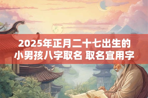 2025年正月二十七出生的小男孩八字取名 取名宜用字