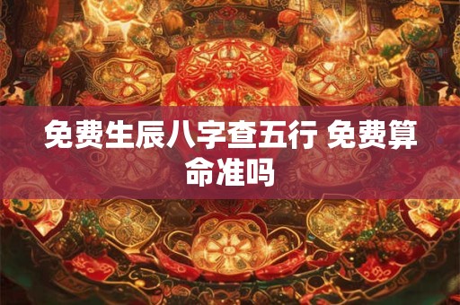 免费生辰八字查五行 免费算命准吗