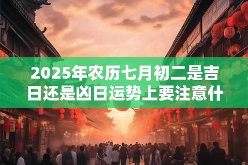 2025年农历七月初二是吉日还是凶日运势上要注意什么