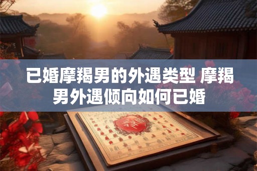 已婚摩羯男的外遇类型 摩羯男外遇倾向如何已婚