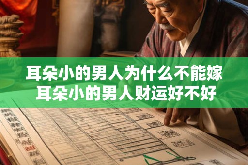 耳朵小的男人为什么不能嫁 耳朵小的男人财运好不好