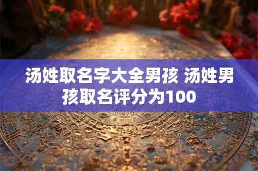 汤姓取名字大全男孩 汤姓男孩取名评分为100