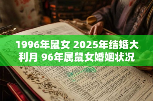 1996年鼠女 2025年结婚大利月 96年属鼠女婚姻状况