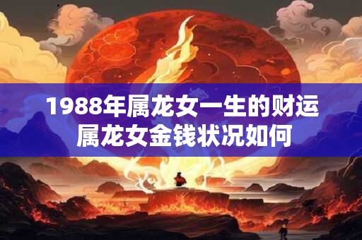 1988年属龙女一生的财运 属龙女金钱状况如何