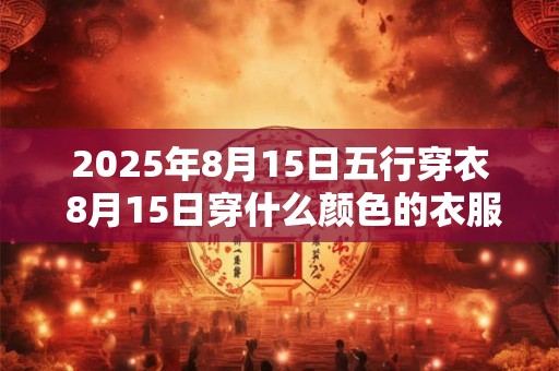 2025年8月15日五行穿衣 8月15日穿什么颜色的衣服