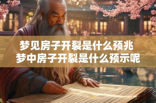 梦见房子开裂是什么预兆 梦中房子开裂是什么预示呢