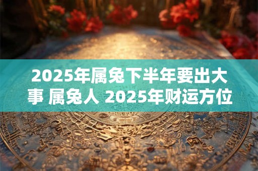 2025年属兔下半年要出大事 属兔人 2025年财运方位