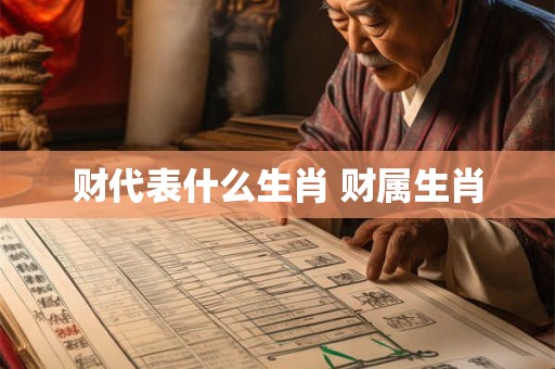 财代表什么生肖 财属生肖