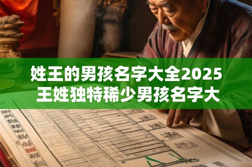 姓王的男孩名字大全2026 王姓独特稀少男孩名字大全