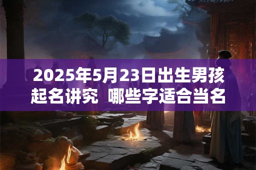 2025年5月23日出生男孩起名讲究  哪些字适合当名字