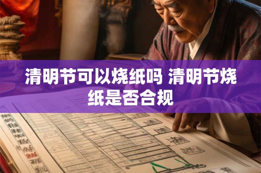 清明节可以烧纸吗 清明节烧纸是否合规
