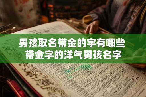 男孩取名带金的字有哪些 带金字的洋气男孩名字