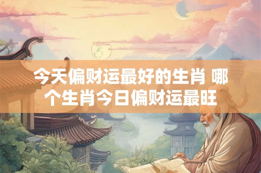 今天偏财运最好的生肖 哪个生肖今日偏财运最旺