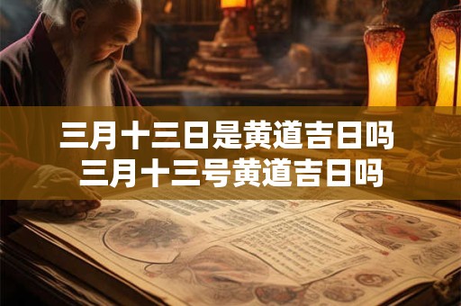 三月十三日是黄道吉日吗 三月十三号黄道吉日吗
