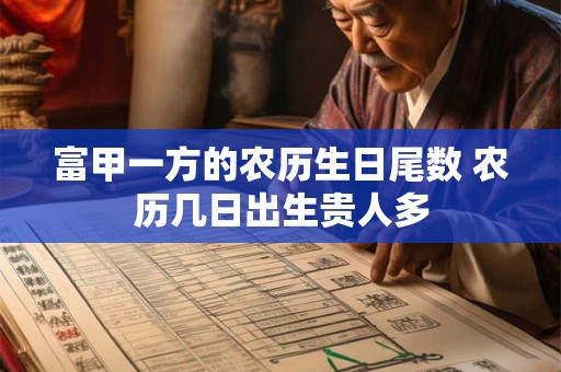 富甲一方的农历生日尾数 农历几日出生贵人多