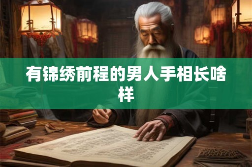 有锦绣前程的男人手相长啥样