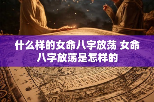什么样的女命八字放荡 女命八字放荡是怎样的