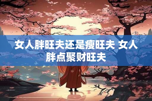 女人胖旺夫还是瘦旺夫 女人胖点聚财旺夫